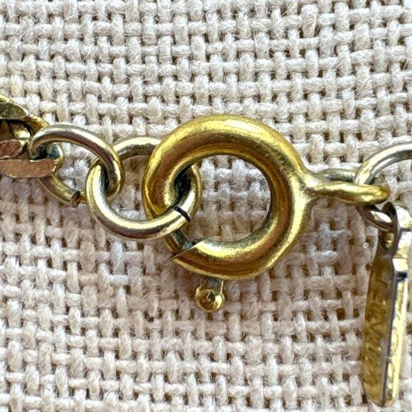 VTG Gold Tone Curb Link Chain Necklace Spring Ring Clasp Size 30" Length - Picture 12 of 15